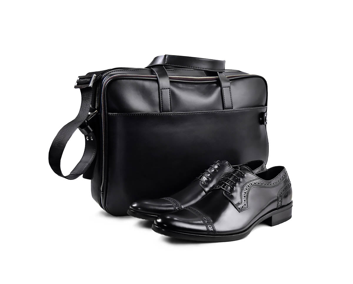 Black Shoes and Bag Set