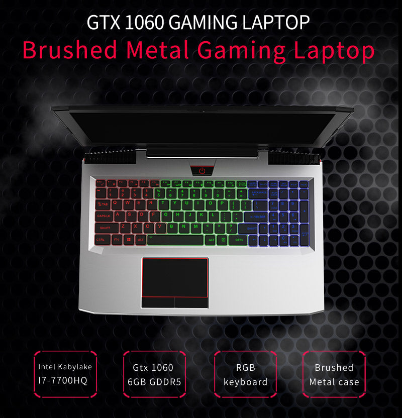 BBEN G16 Gaming Laptops Pro Windows10 computers 15.6" GTX1060 Intel Core i7 7700HQ DDR4 8G/16G/32G RAM 256G/512G SSD,1TB/2TB HDD