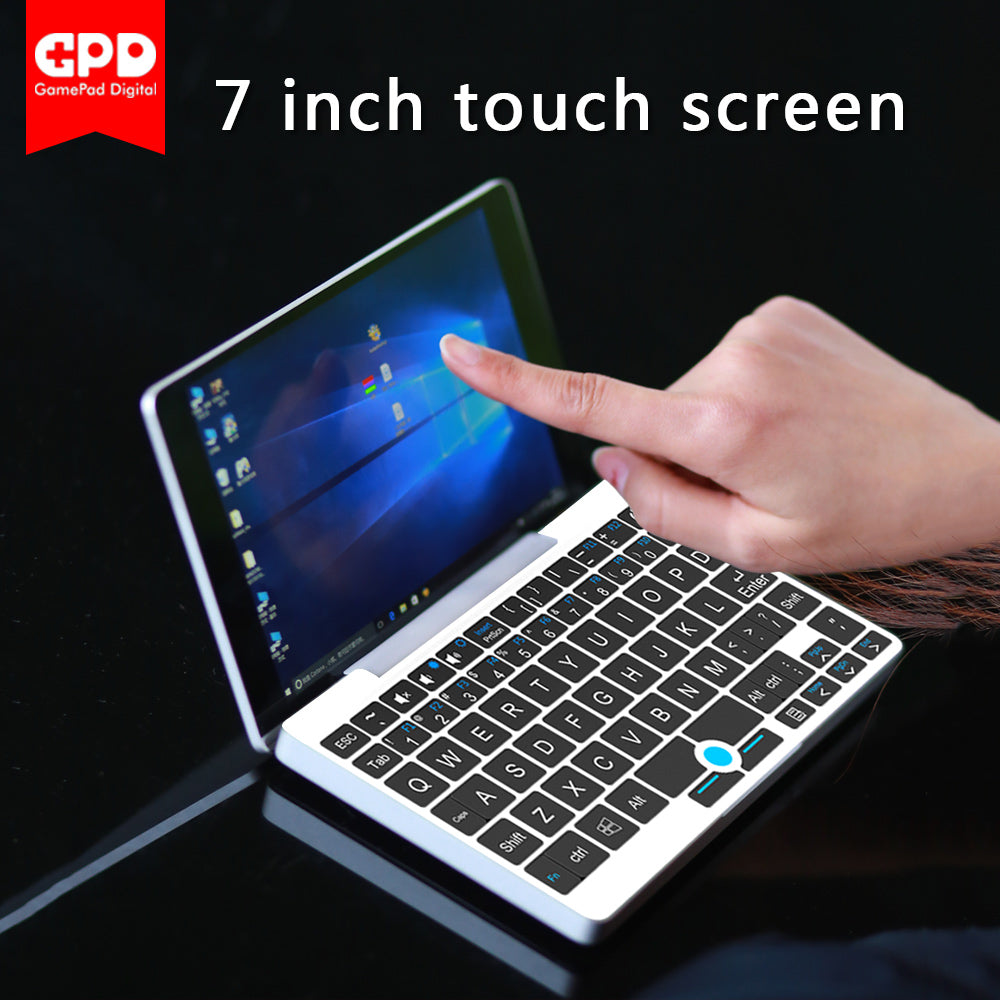 New Original  GPD Pocket 7 Inch  Mini Laptop UMPC Windows 10 System Aluminum Shell CPU x7-Z8750  8GB/128GB ( Silver)