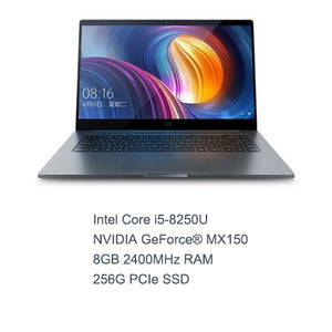 Original Xiaomi Mi Laptop Pro 15.6 Inch Intel Quad Core NVIDIA GeForce MX150 1920x1080 FHD Fingerprint Unlock Dark Grey