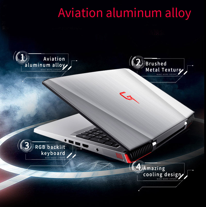 BBEN G16 laptop i7 7700HQ 15.6 inch gaming Notebook fast running 32GBRAM+512GB SSD+2TB HDD 1920x1080 FHD wifi IPS screen