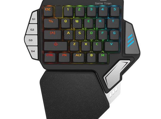 Delux T9X Mechanical Keyboard USB Wired Single Hand Gaming Keyboard Pad Ergonomic RGB Backlight Kailh Box Switch Programmable