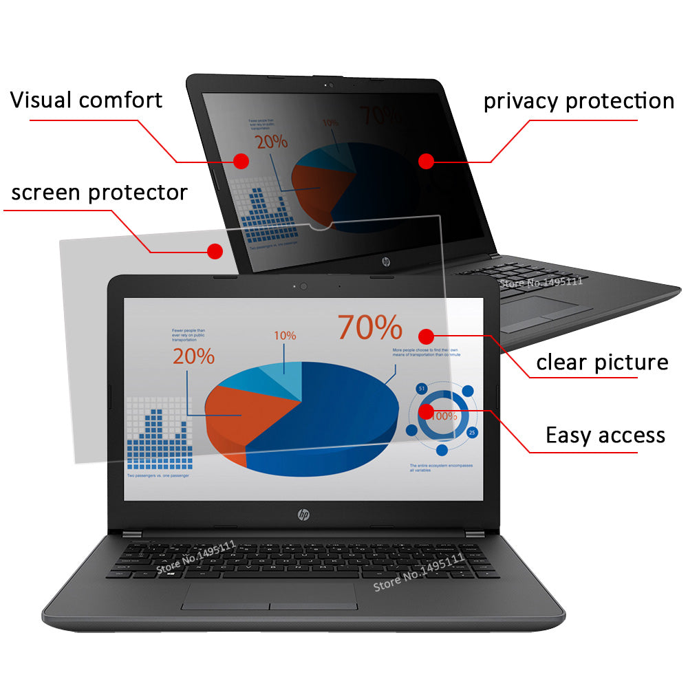 14 inch (310mm*174mm) Privacy Filter For 16:9 Laptop Notebook Anti-glare Screen protector Protective film Assessory