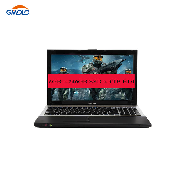 GMOLO Intel Core I7 laptop computer 8GB+240GB SSD + 1TB HDD 1920*1080 HD screen WIFI camera Windows 10 gaming notebook