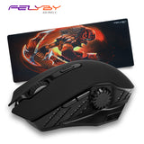 FELYBY Professional 6000DPI Wireless Optical Gaming Mouse for Computer Laptop Smart Dual Mode Mice 7 color Backlight Breathing